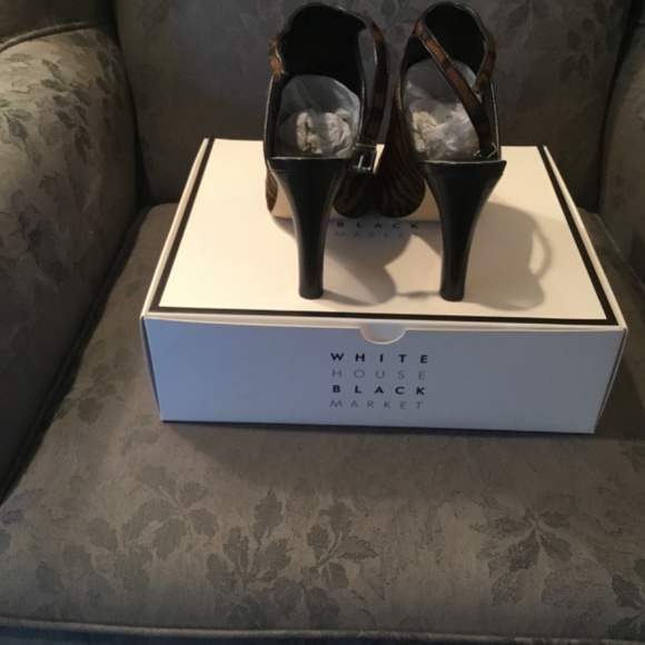 White House Black Market Lady’s Haircalf Tiger Animal Print High Heels - Picture 3 of 6